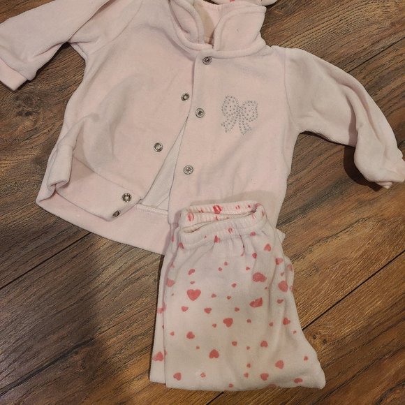 Heart Fleece Three Piece Matching Set - Picture 2 of 3
